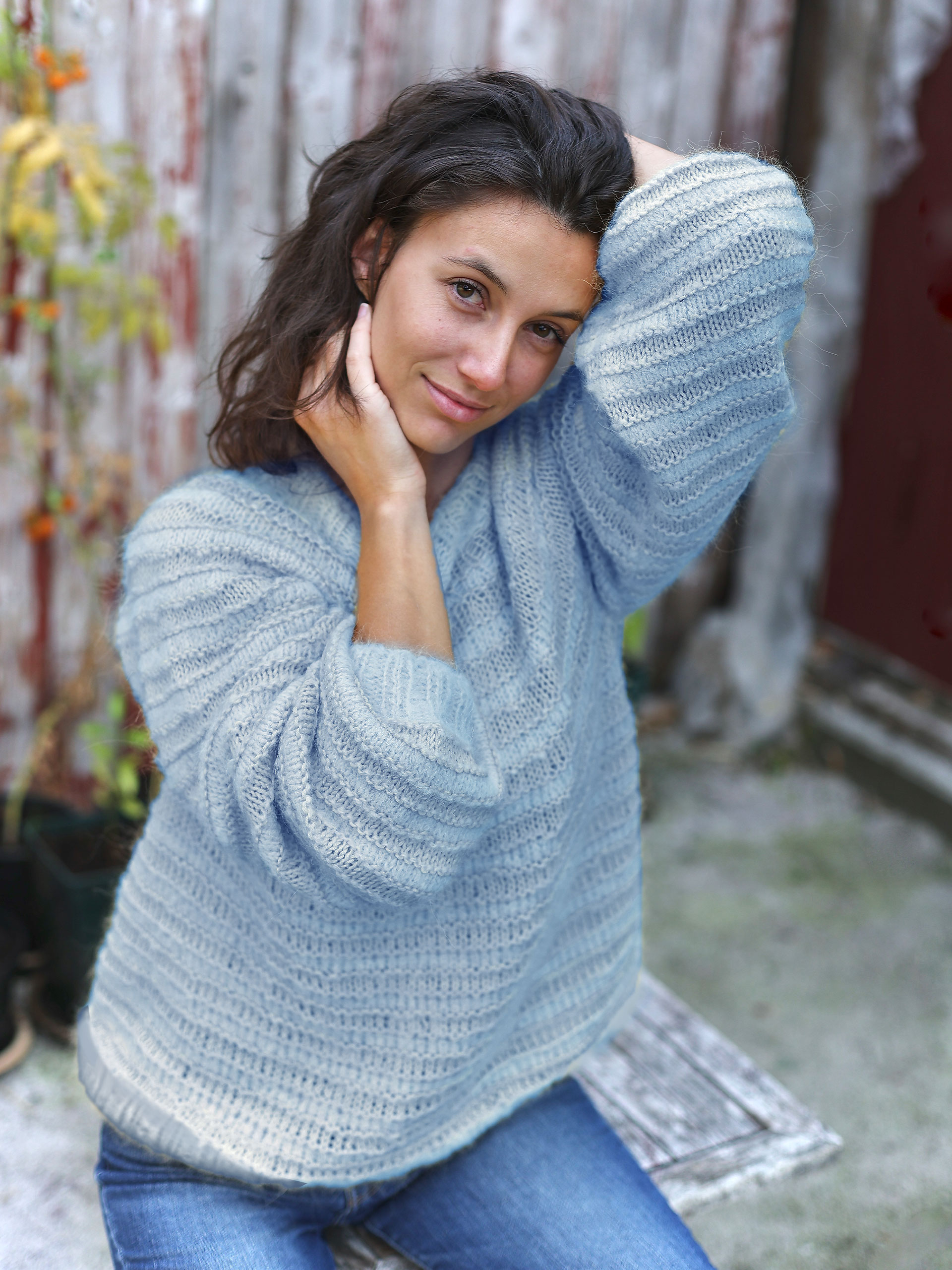 MELT sweater lys blå