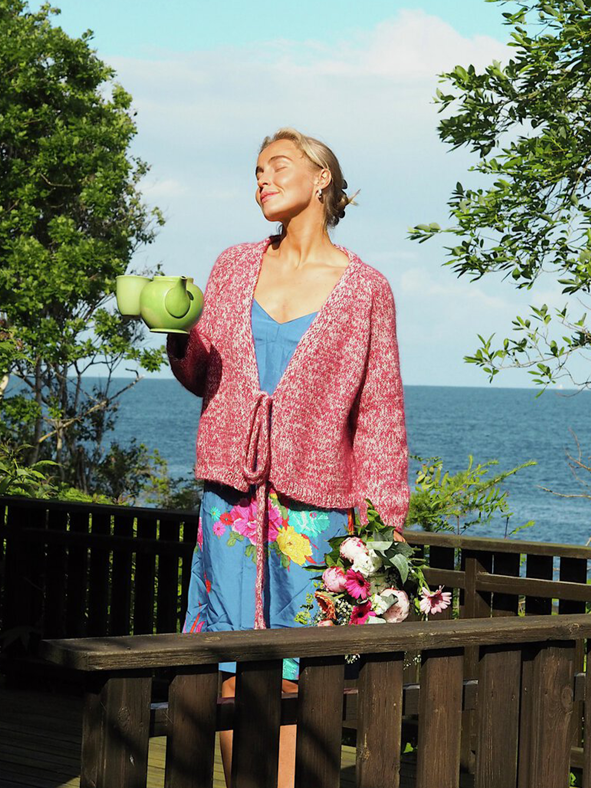 ØK 06-10e Hvitveis Chunky omslagsjakke