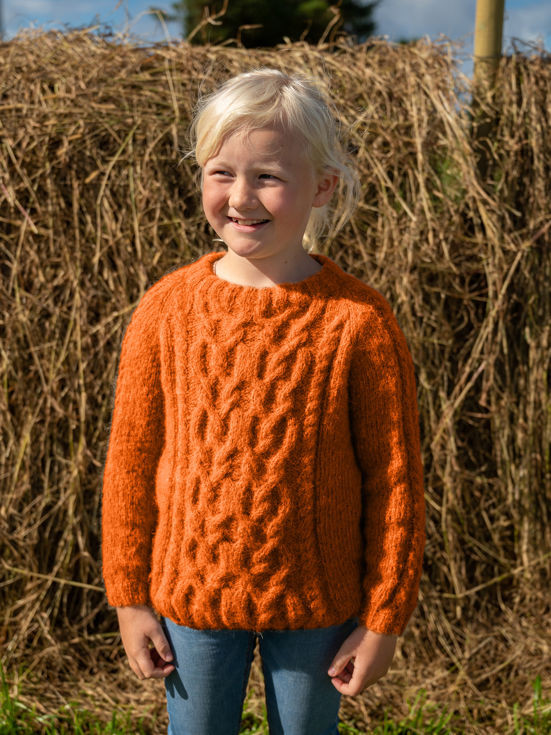 114-05e Ametyst genser oransje