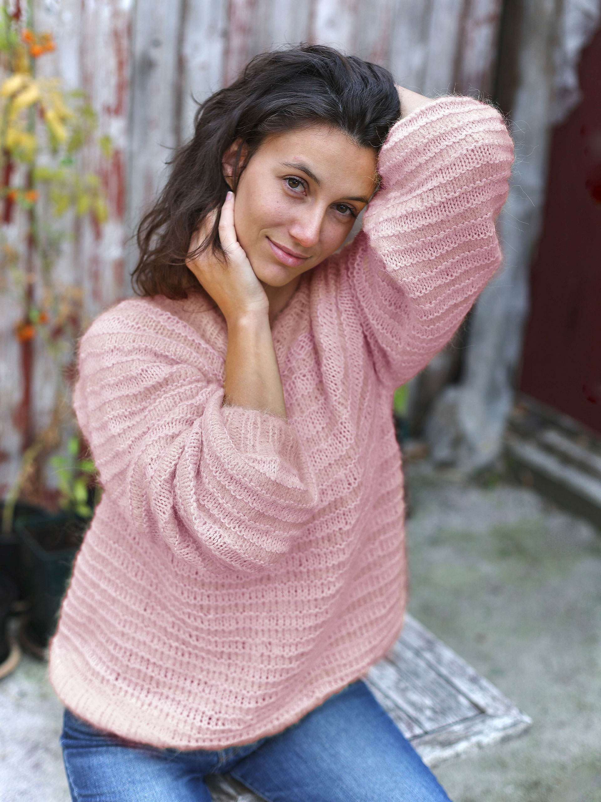 MELT sweater lys rosa