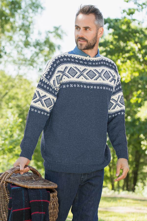 370-18 Cortina unisex sweater denim melert