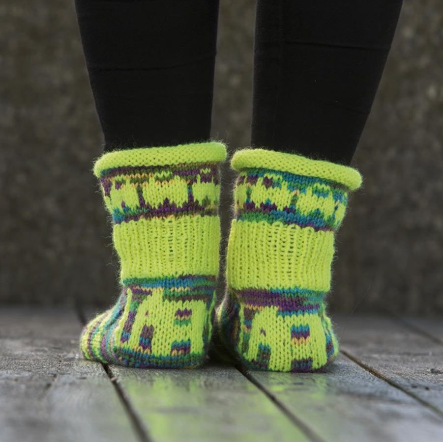 1508-03 Strømper Neongul
