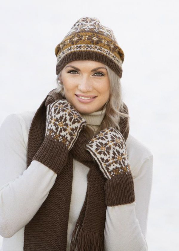 1514-03 Hat, vanter & halstørklæde