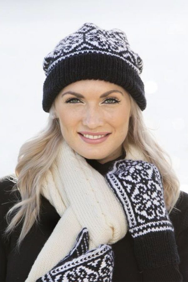 1514-09 Hat, halstørklæde og vanter