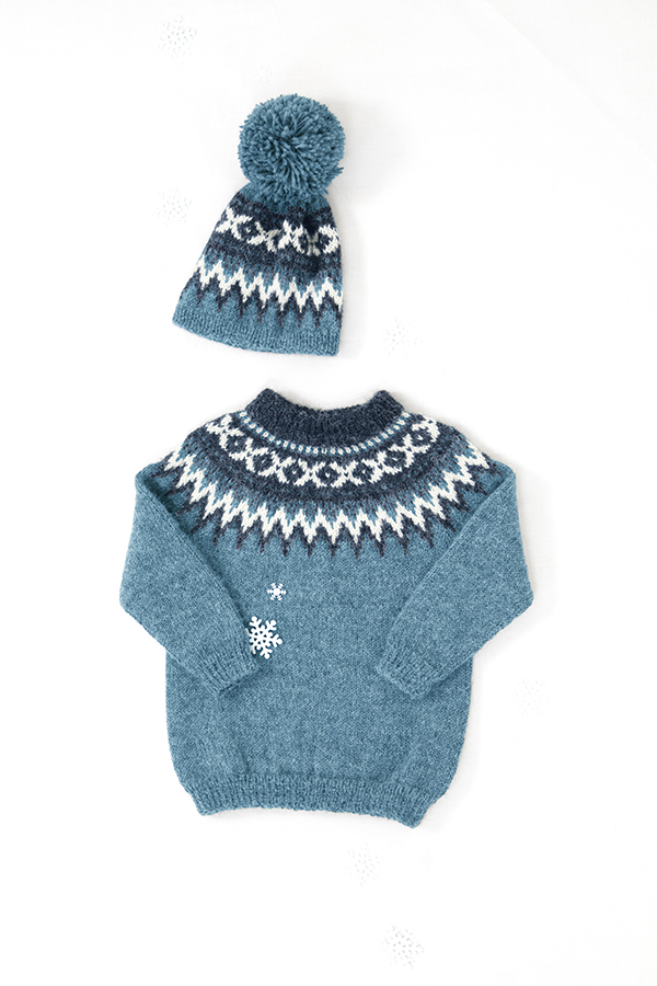 17-01c Rallarsweater og lue børn