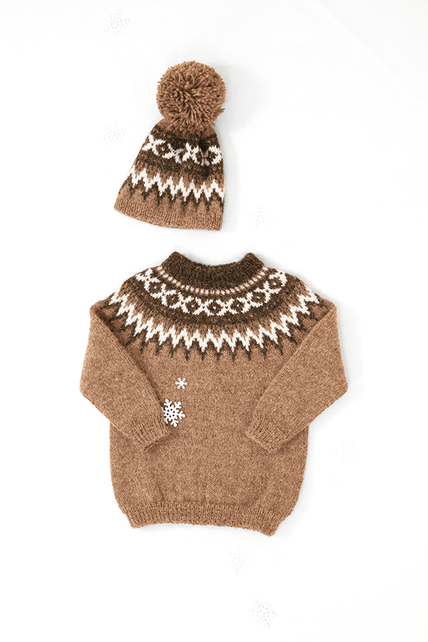 17-01d Rallarsweater og lue børn