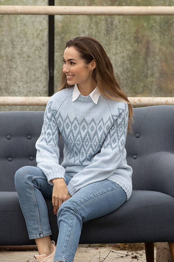 1824-5 Teak Sweater lysblå