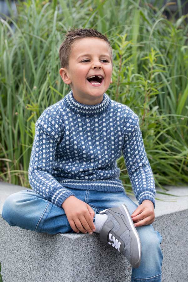 19-11 Lille vårgenser denim