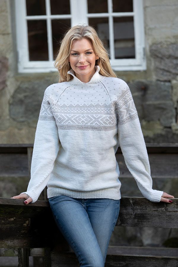 1905-9 Setesdal sweater hvid