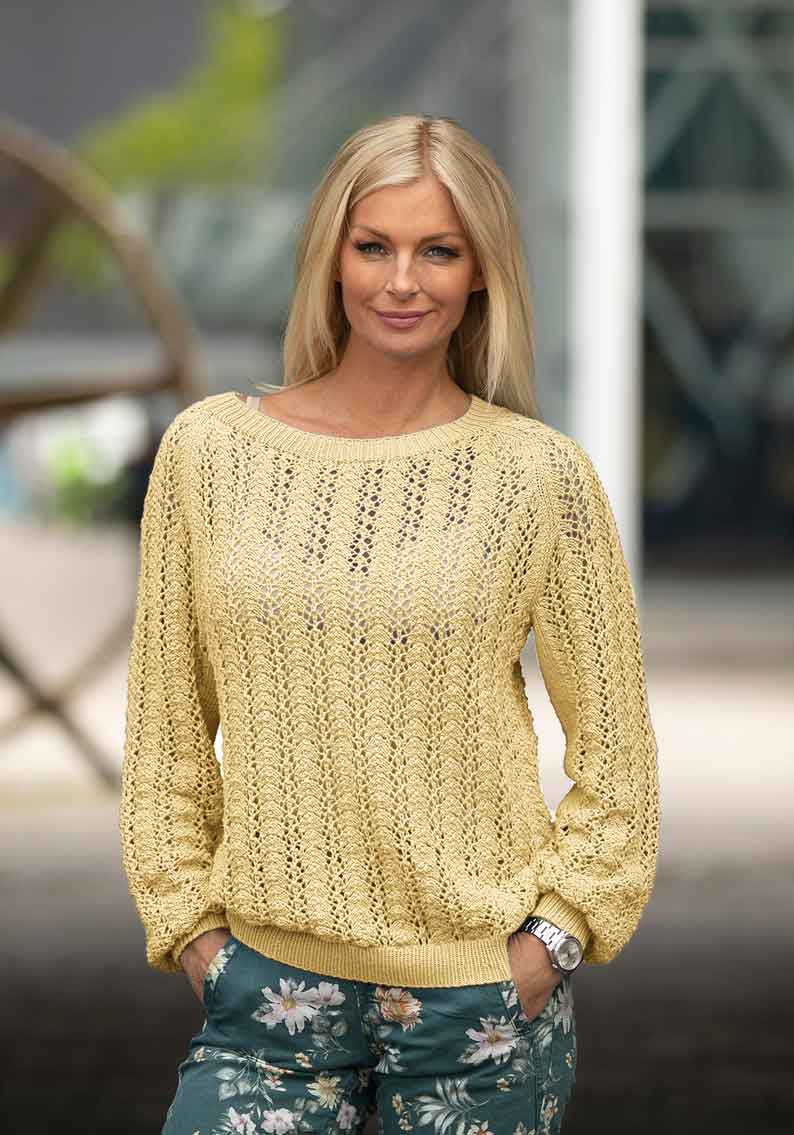 1915-3 Merethe sweater lys gul