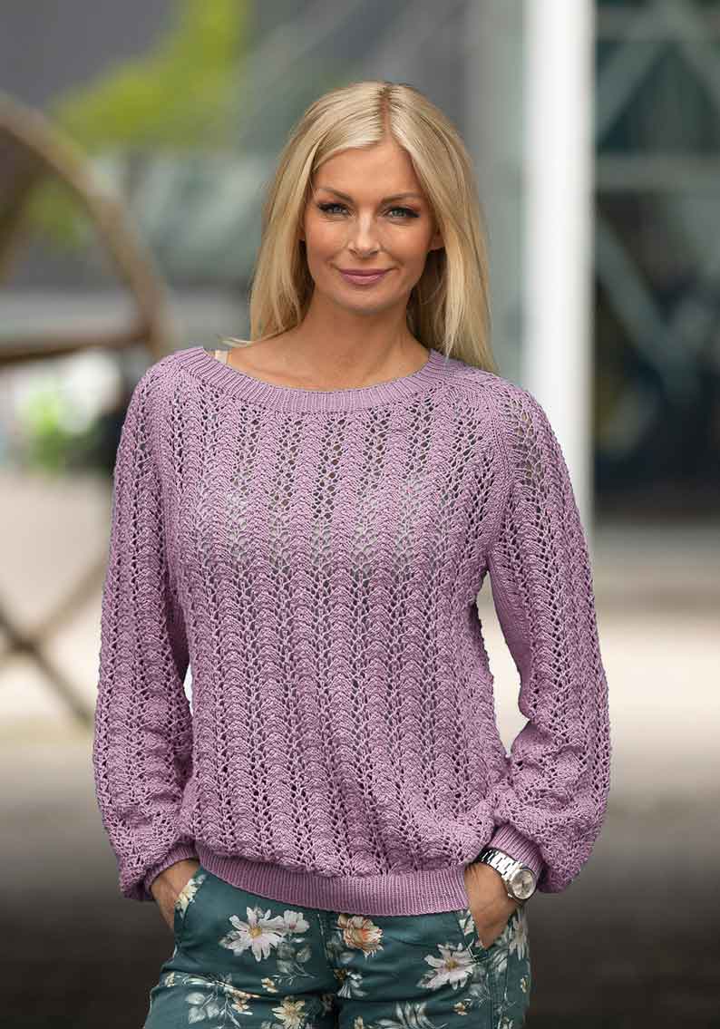 1915-3 Merethe sweater lys lilla