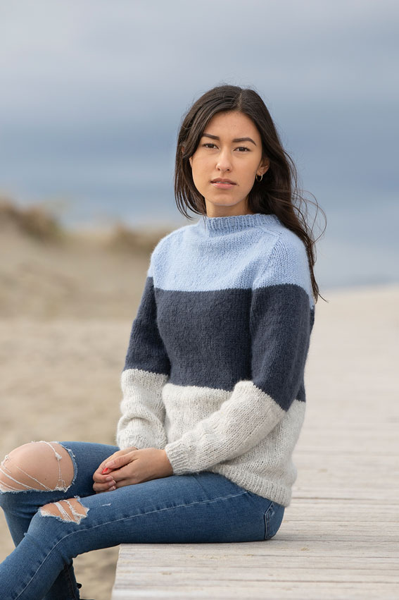 1923-3 Dans sweater blå