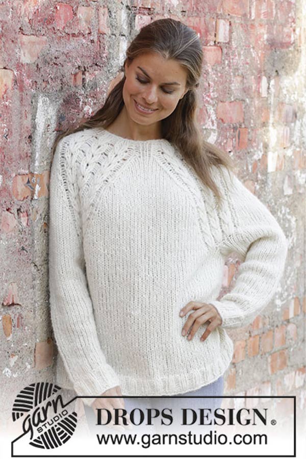 194-5 White willow sweater