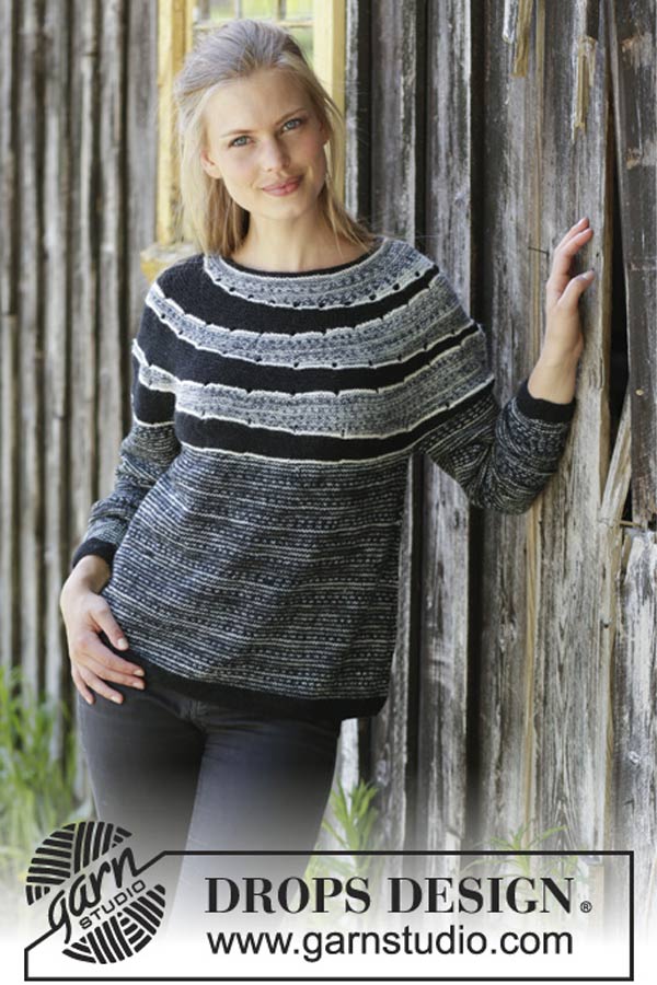195-3 Fading circles sweater