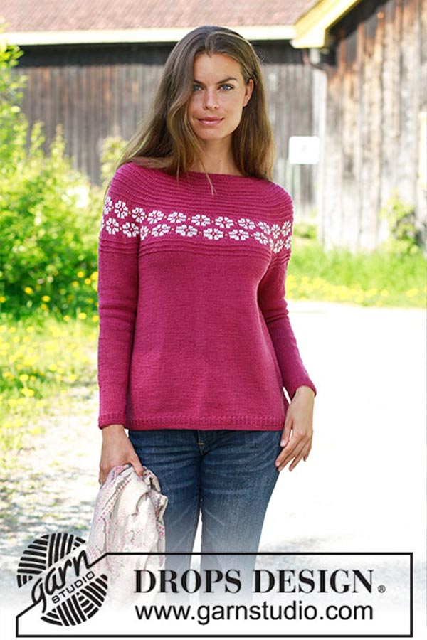 196-2 Daisy delight sweater