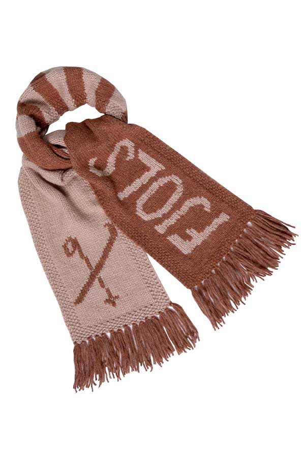 20-48 Afterski  halstørklæde rust (UTGÅTT GARN)