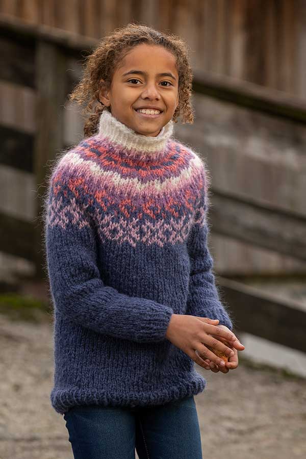 2026-2 Nova sweater og hue Jeansblå