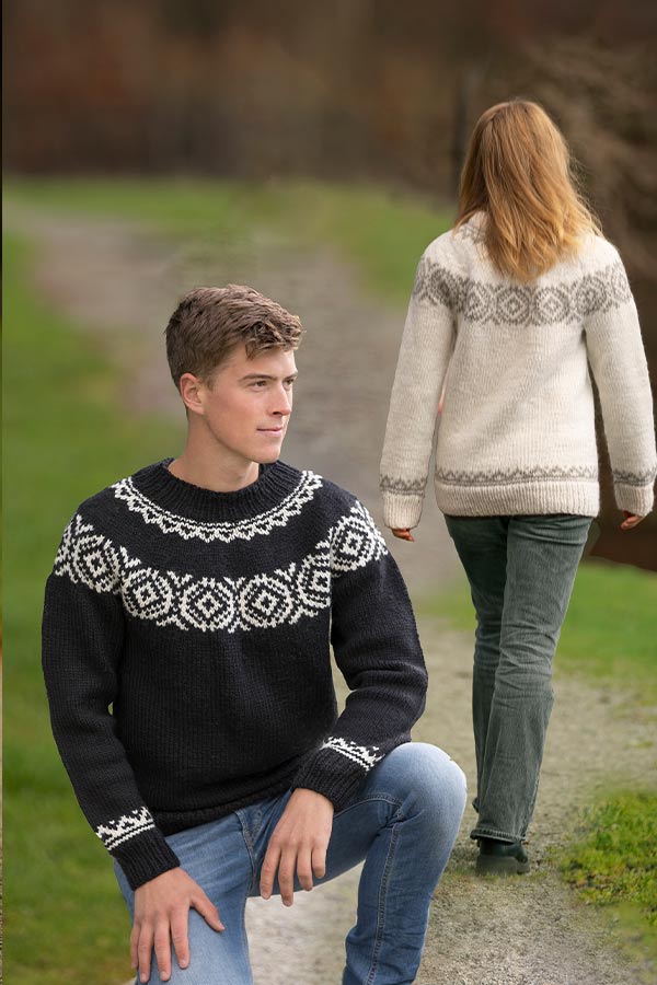 2102-1 Mølle sweater hvid unisex