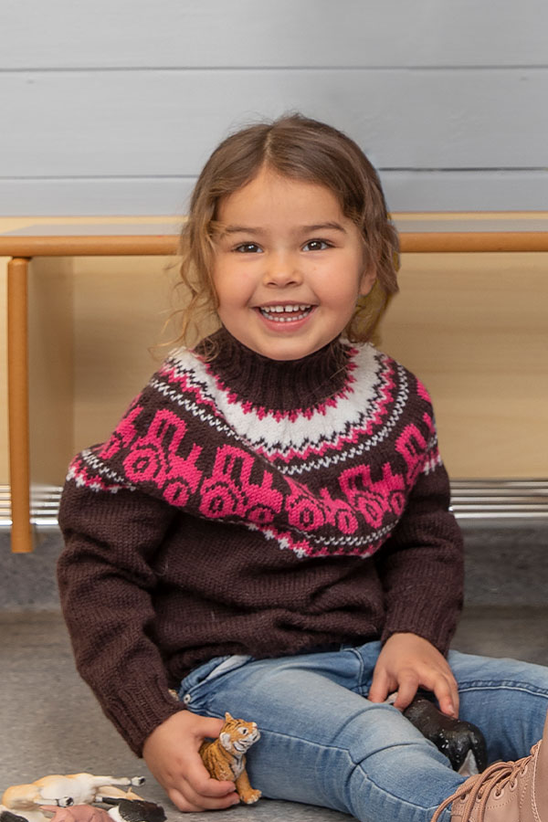 2110-5c Traktor sweater brun