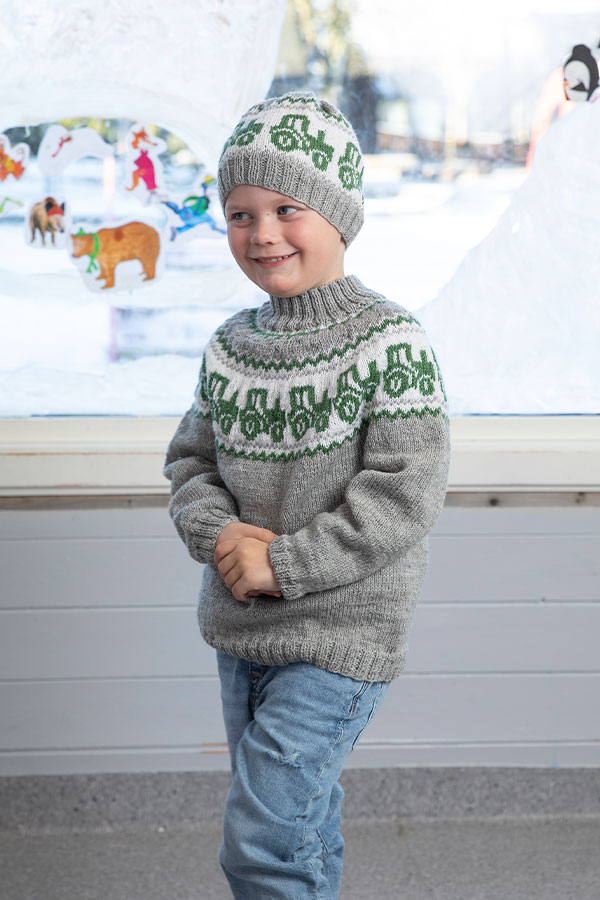 2110-5d Traktor genser lys grå