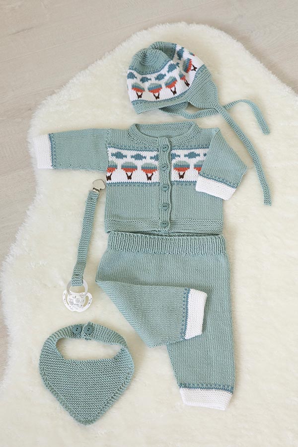 2126-1 Luftballong cardigan sett