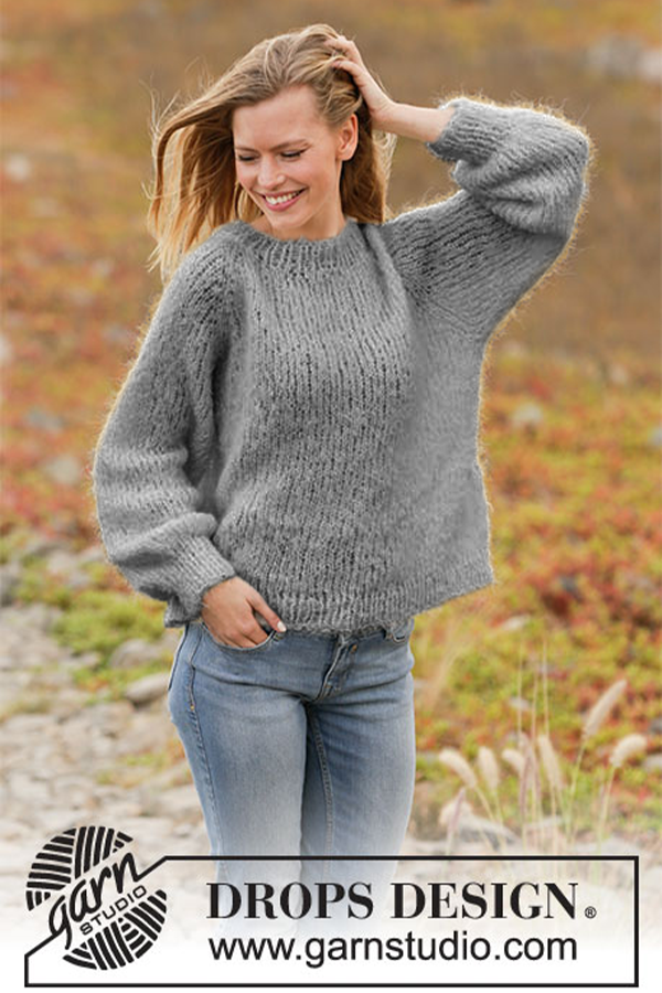 213-28 Spring Fuzz genser grå