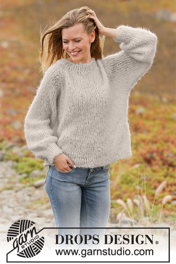 213-28 Spring Fuzz genser perlegrå