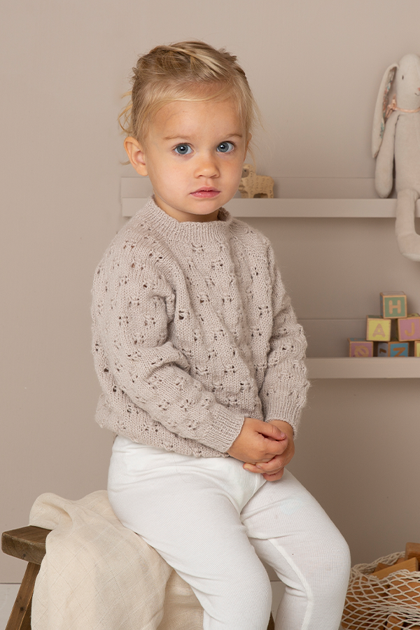 2132-1b Firkløver sweater sand