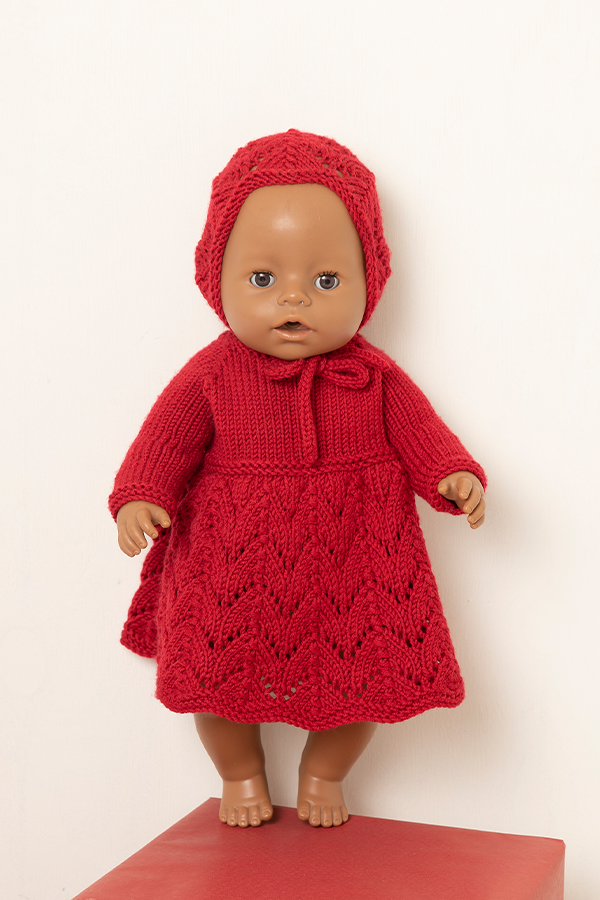 2136-2 Jolin dukke kjole og lue