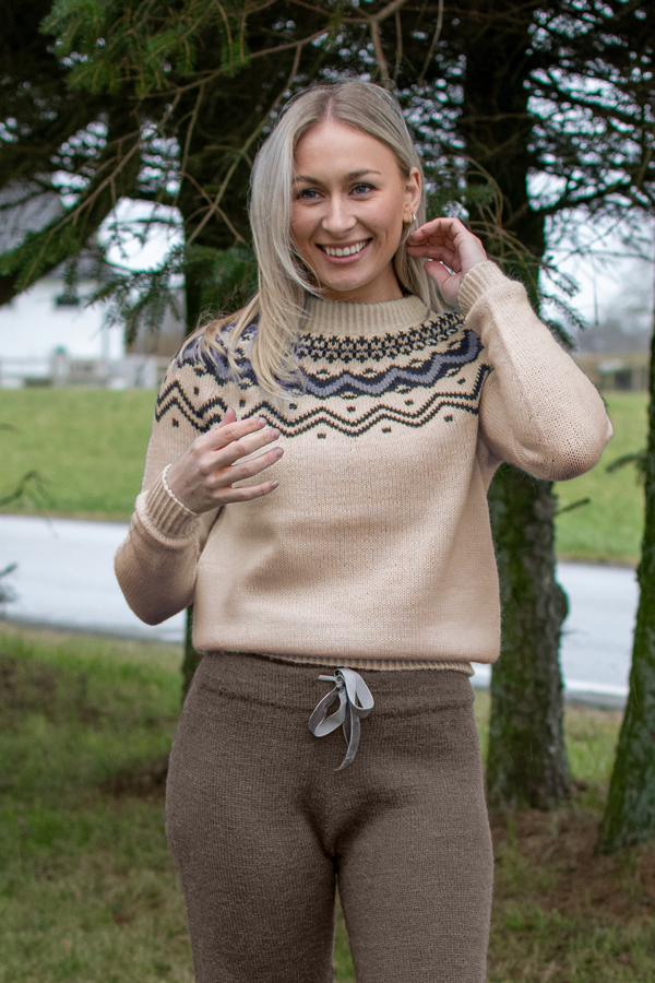 IVALO genser lys beige