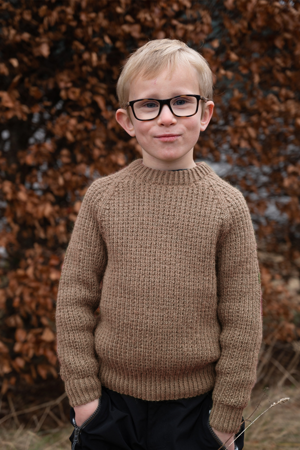 HAFJELL sweater lys brunmeleret