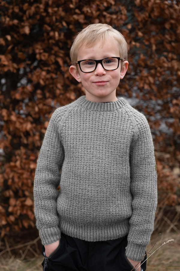 HAFJELL sweater lys gråmeleret