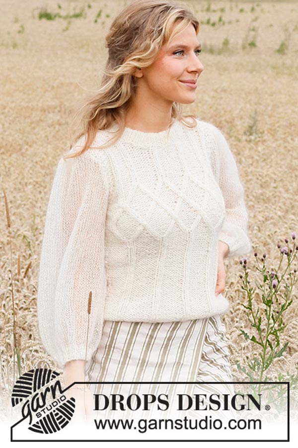 220-7 White Meadow sweater