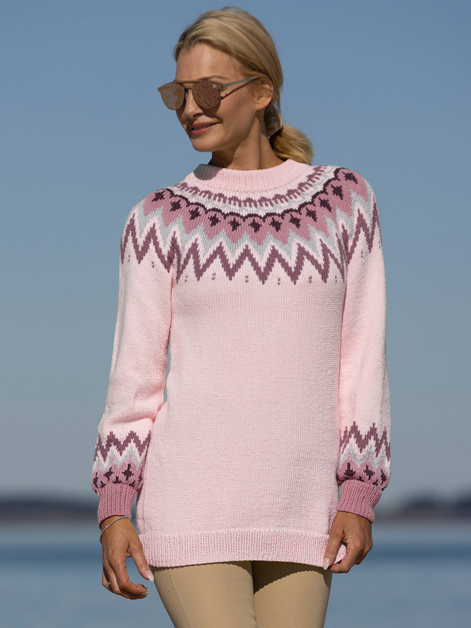 2319-10 Kathrine genser mørk korall