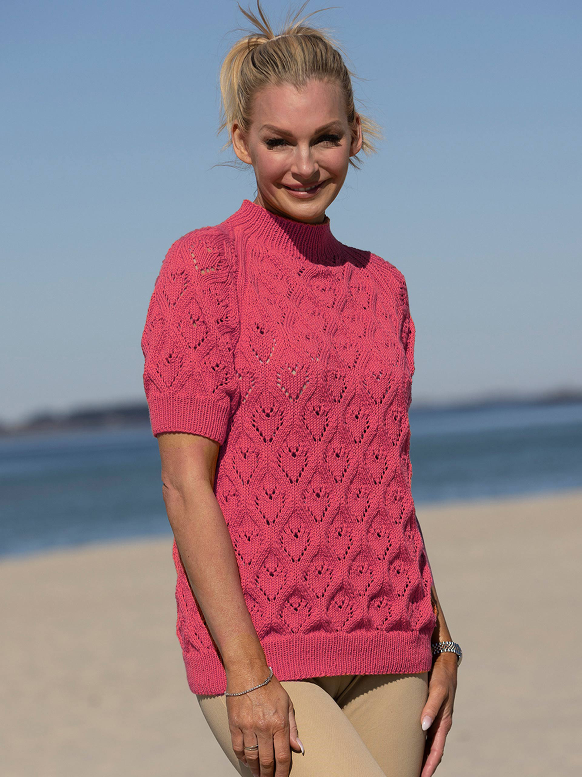 2319-9 Lotus topp mørk korall