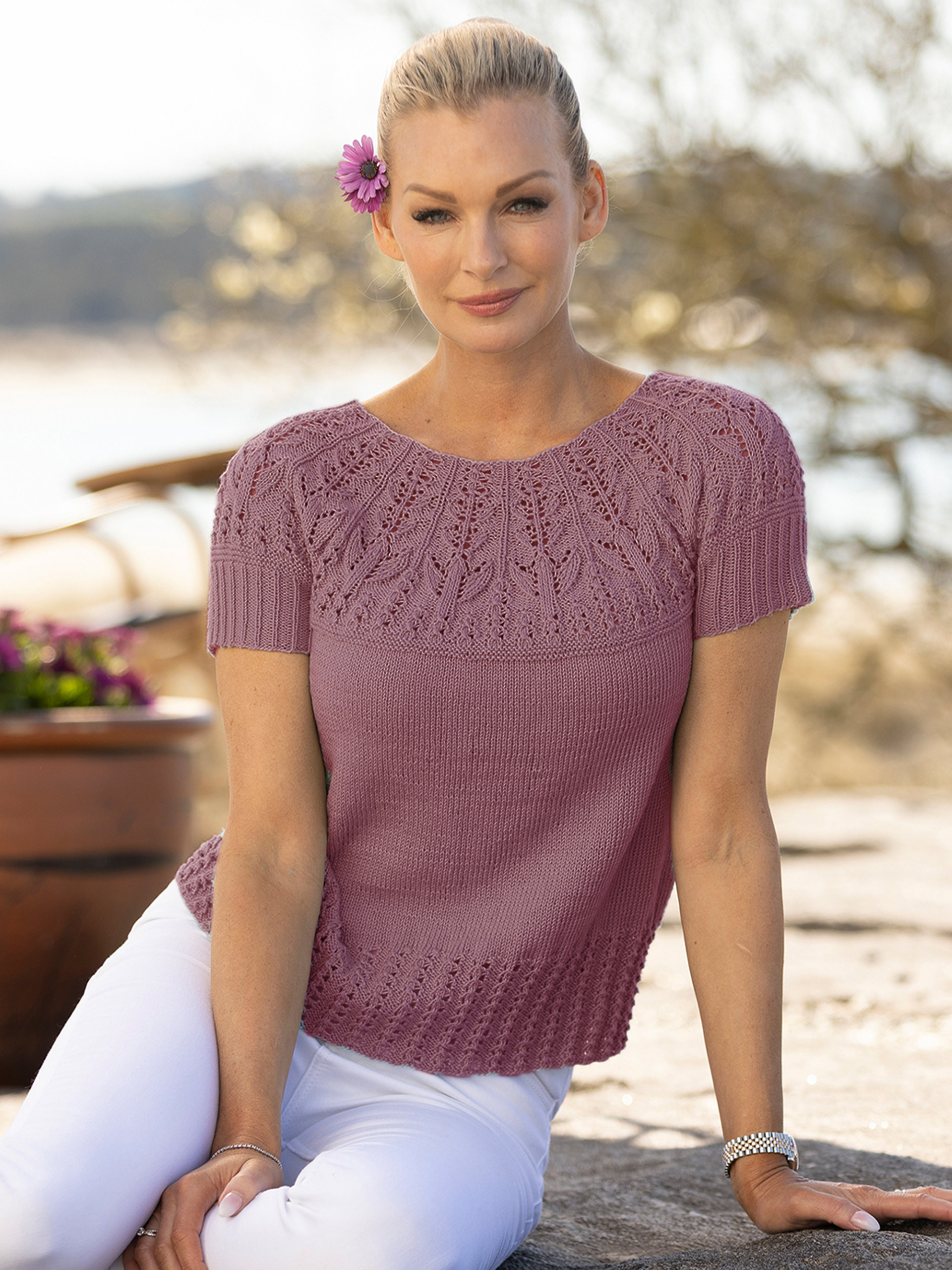 2320-4 Tulip topp rødbrun