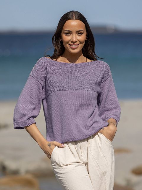 2321-2 Praia t-skjorte lys lilla