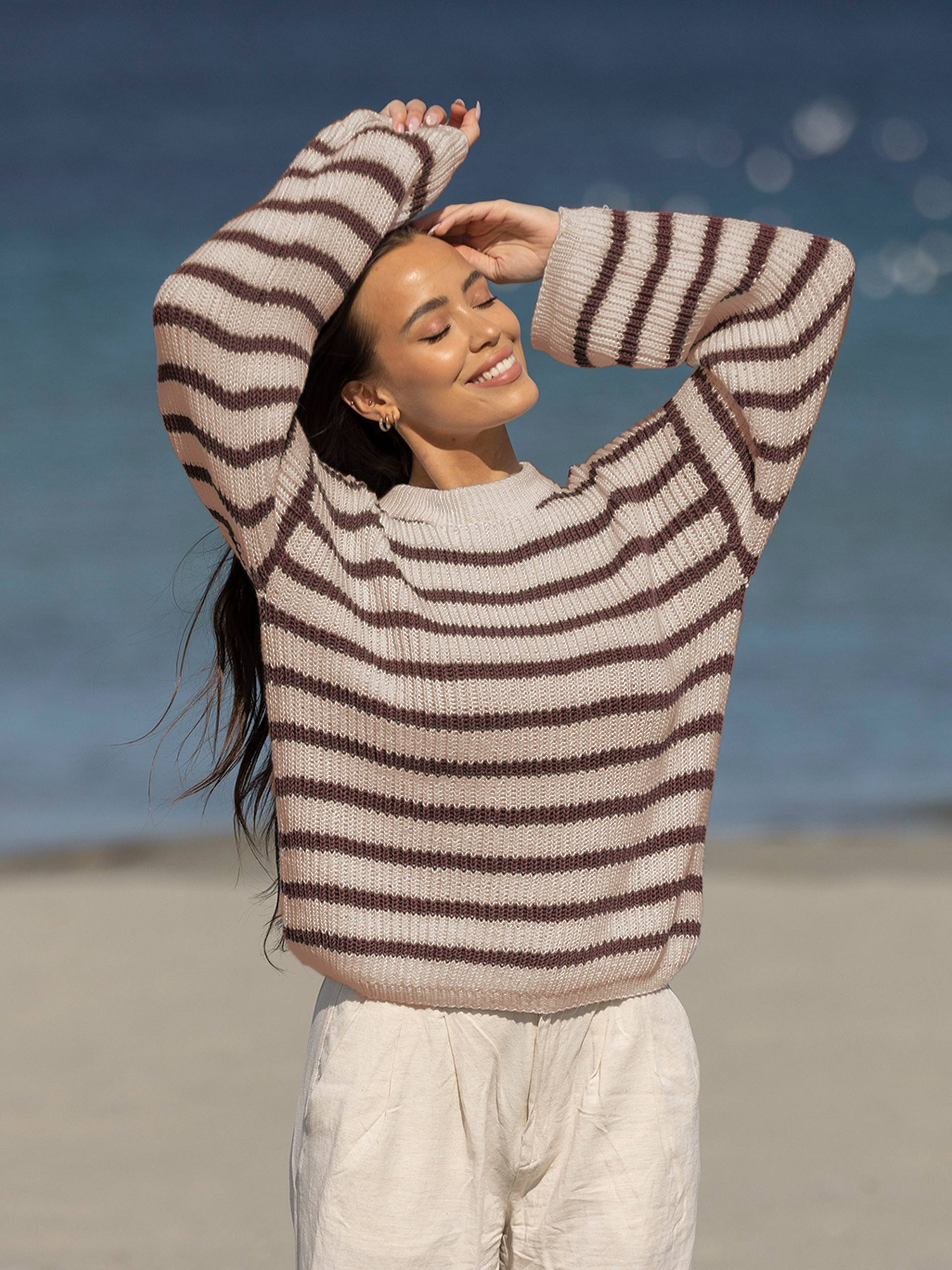 2321-5 Marina genser beige/brun