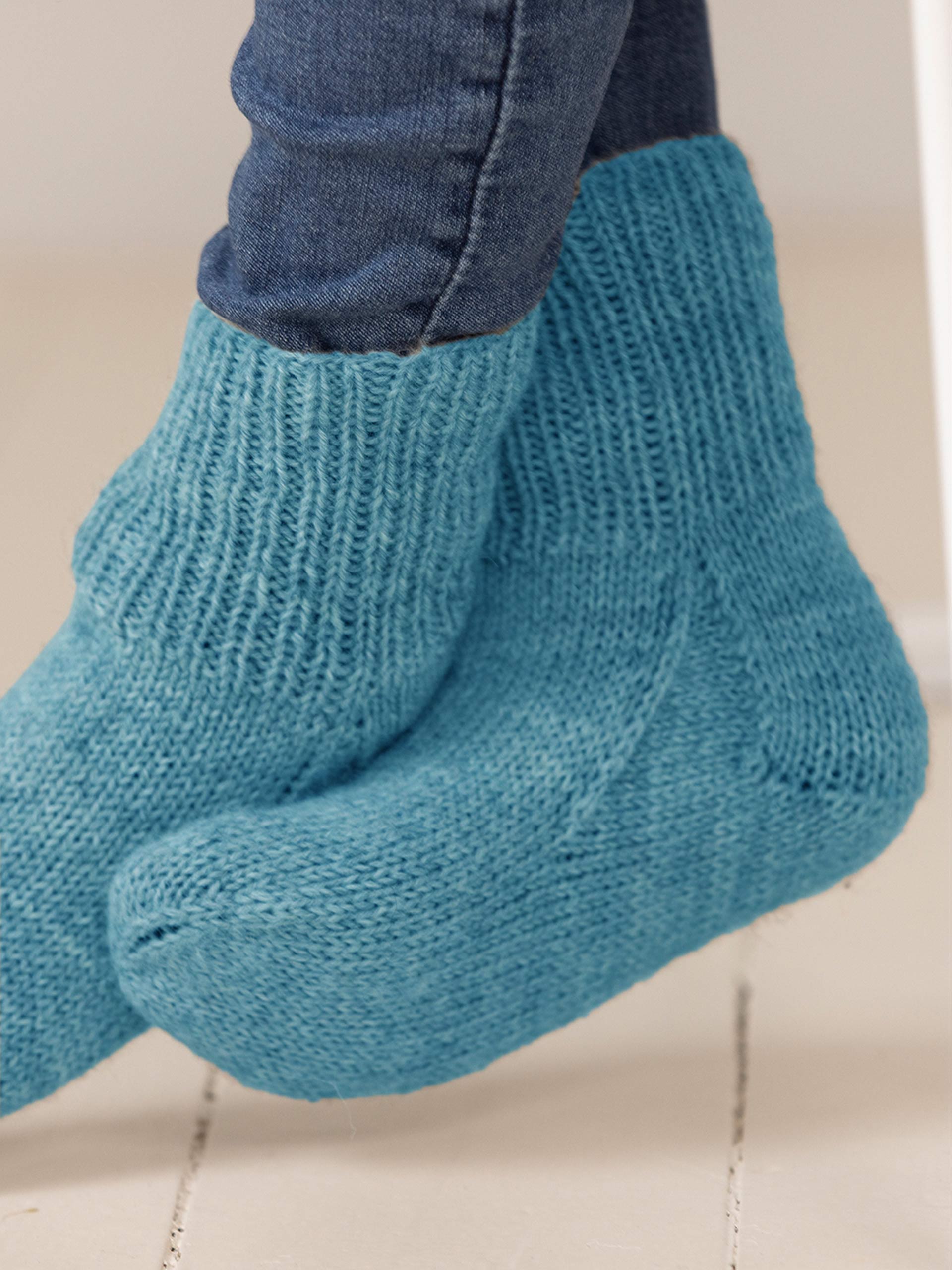 2327-4a Miller sokker lys petrol