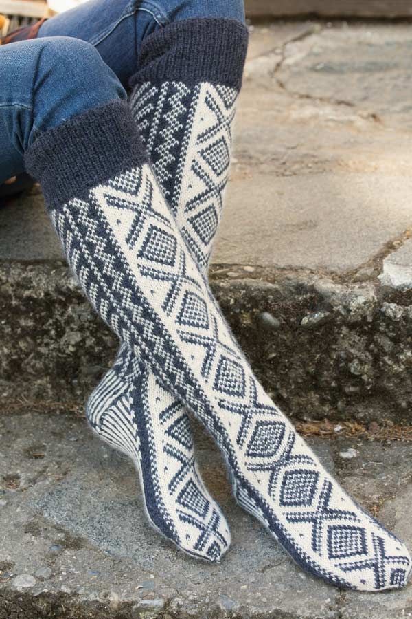 370-20 Cortina strømper indigo