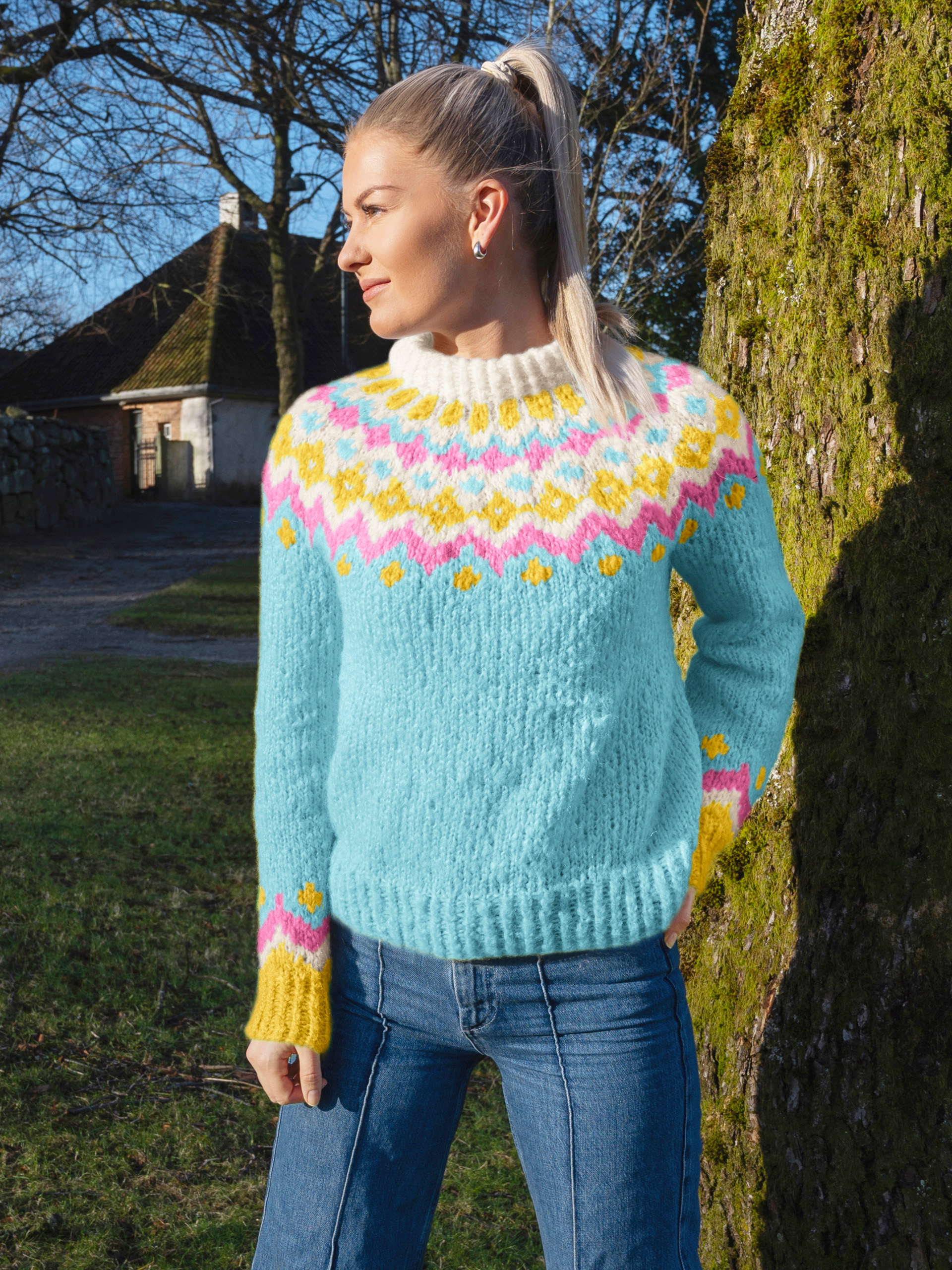 290-14G Fasett afterski genser