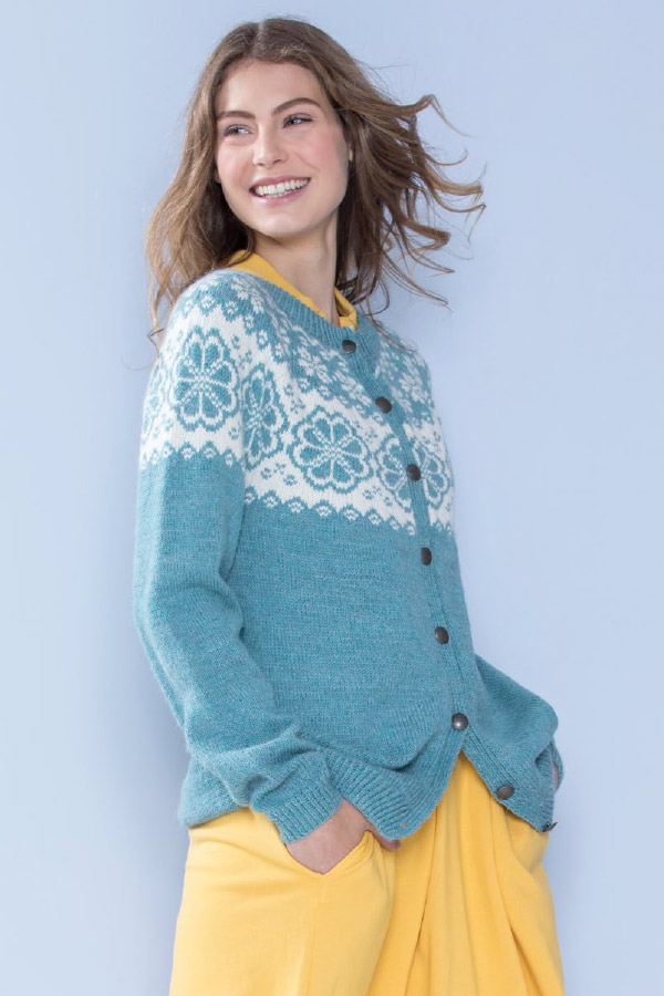 382-06 Q-symre lys søgrøn kofte