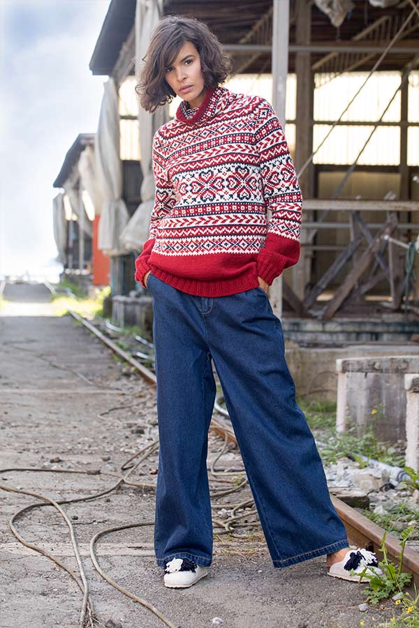 394-02 Solveig sweater rød