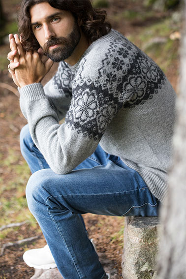 406-14 Q-symre sweater grå