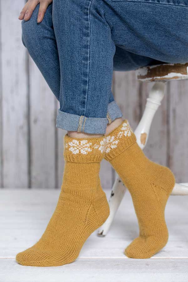 409-05 Q-Symre sokker maisgul