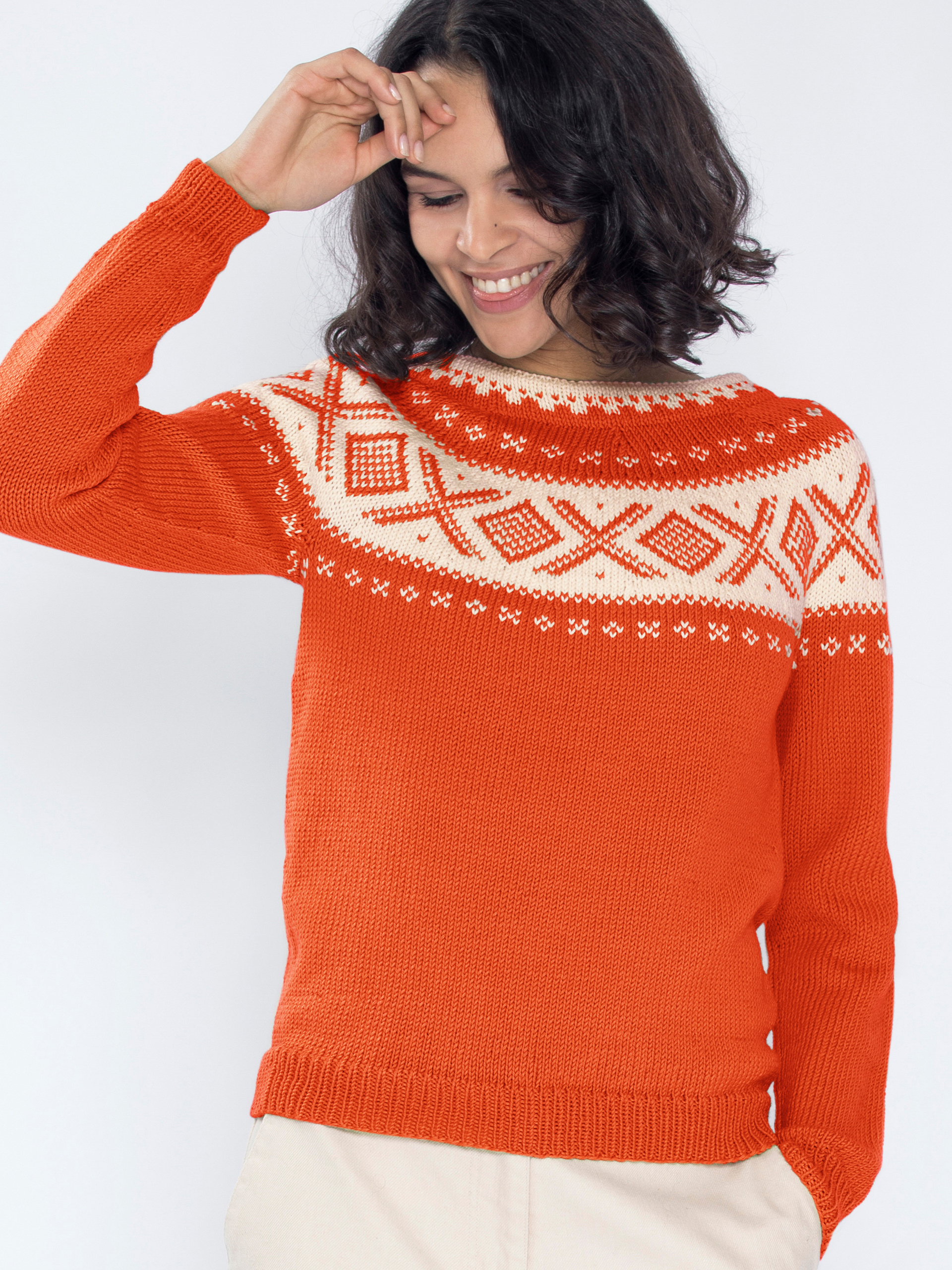 410-01d Cortina genser oransje