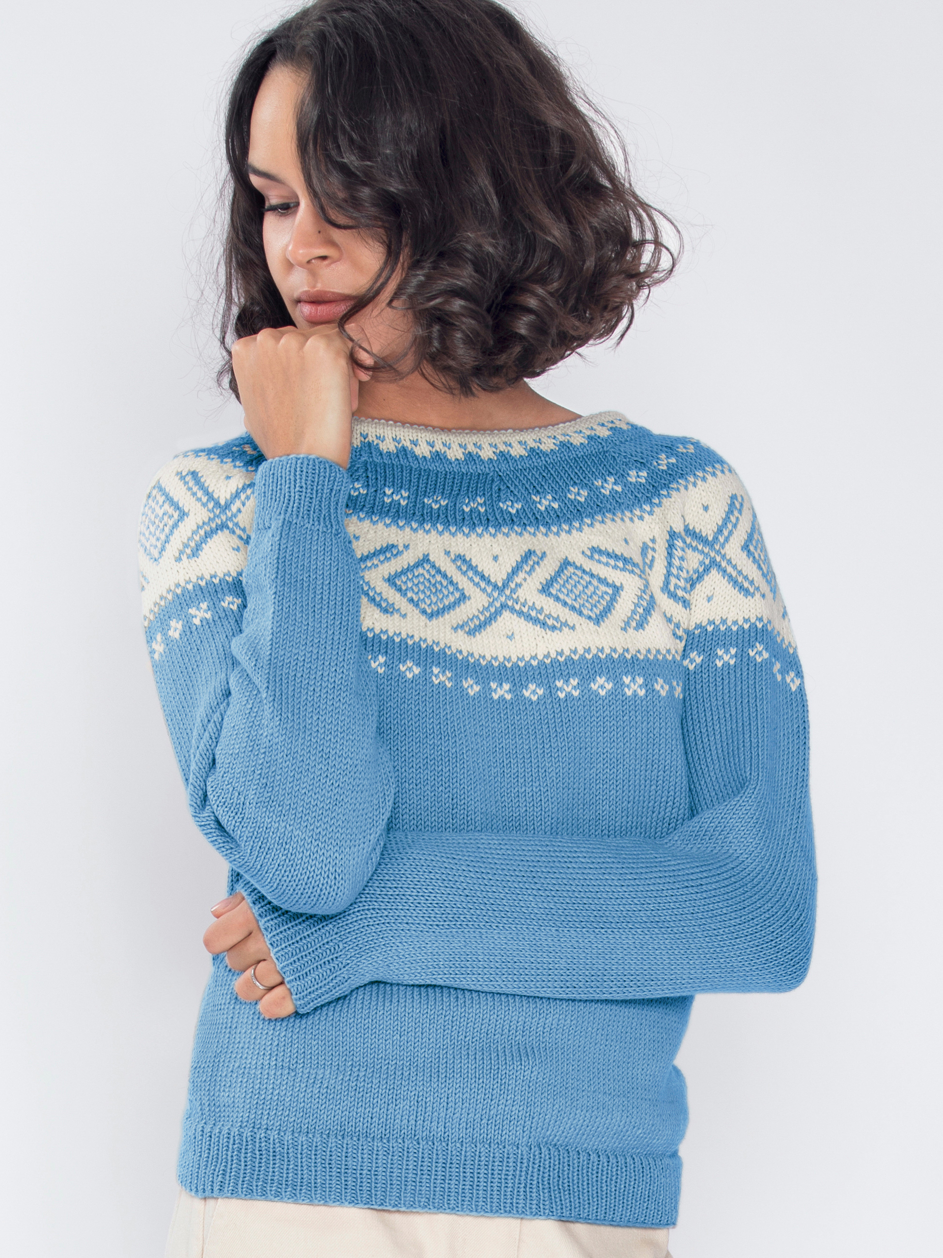  410-06d Cortina genser isblå