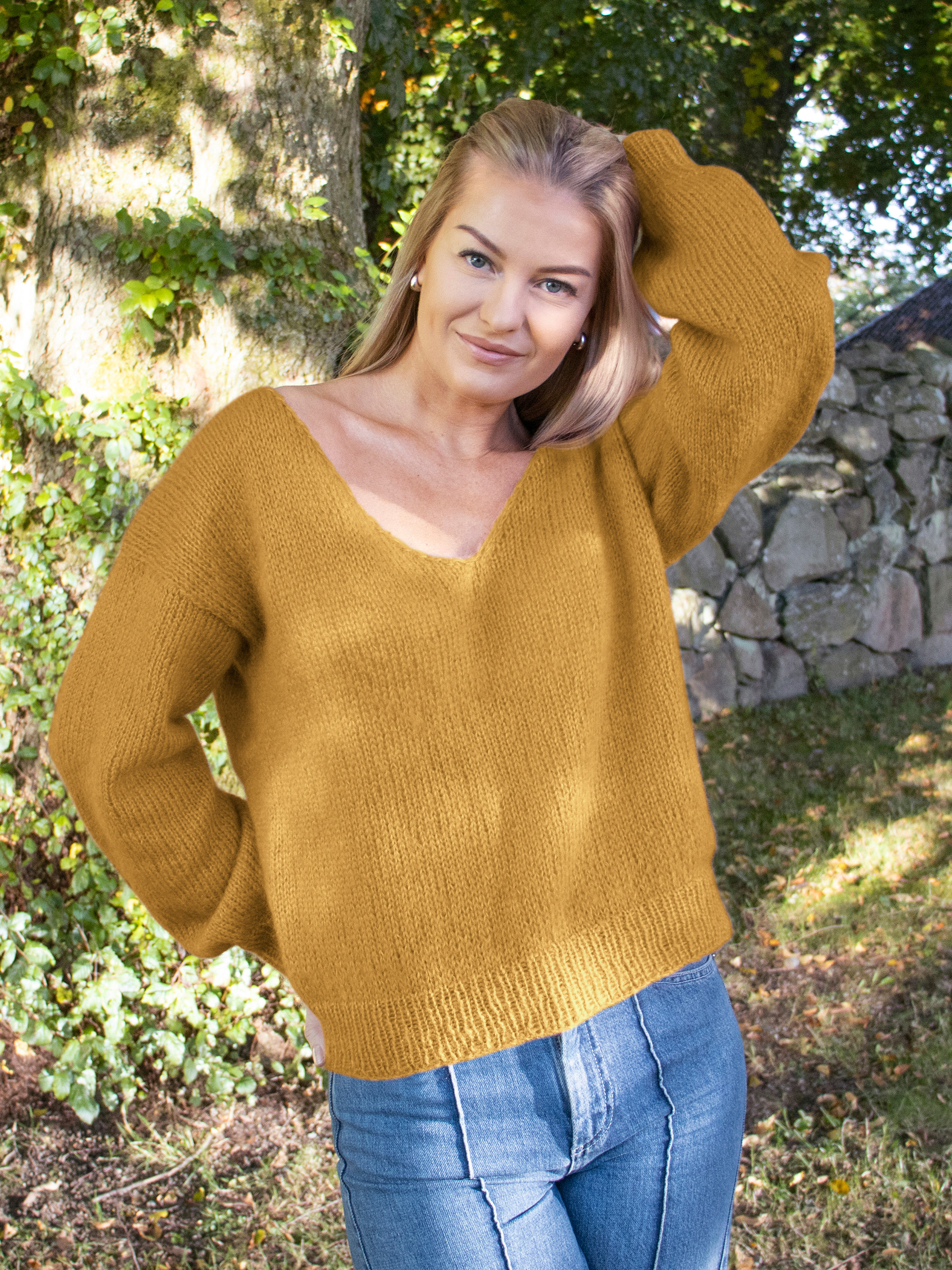 454-16ae Amanda genser (Kidsilk Erle)