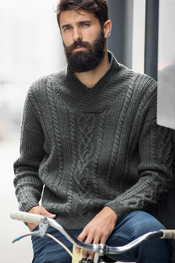 52-03f William sweater mørkgrå