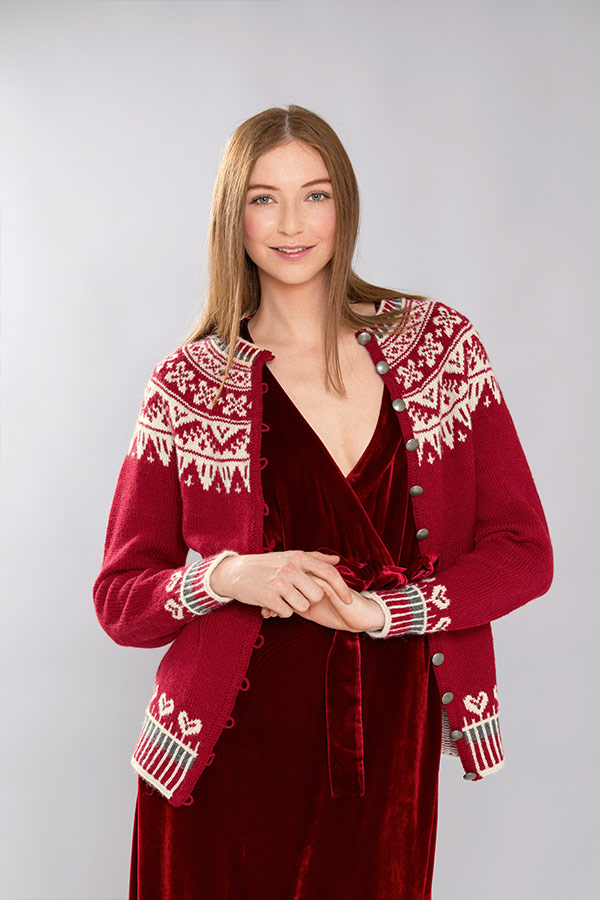 54-01 Julehjerte cardigan